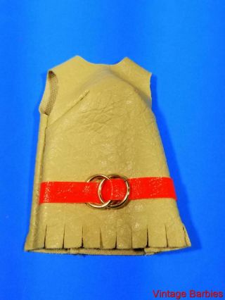 Topper Dawn Doll Faux Leather Dress Minty Vintage 1970 