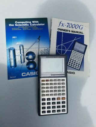 Vintage Casio Fx - 7000g Scientific Graphing Calculator W/ Manuals