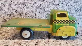 Vintage Antique Wyandotte Toys Tin Metal Service Flatbed Truck Usa 1930s