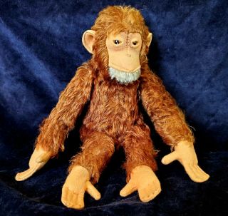Vintage Steiff 10 " Jointed Monkey