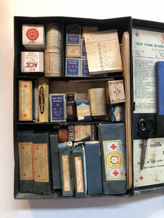 Vintage Antique Johnson York Standard First Aid Cabinet No.  10 Wall Display 2