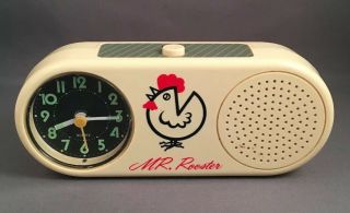 Vtg Mr.  Rooster Alarm Clock Read