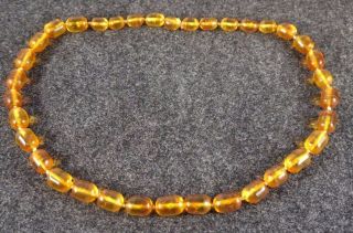 Vintage Natural Baltic Amber Bead Necklace 72gr