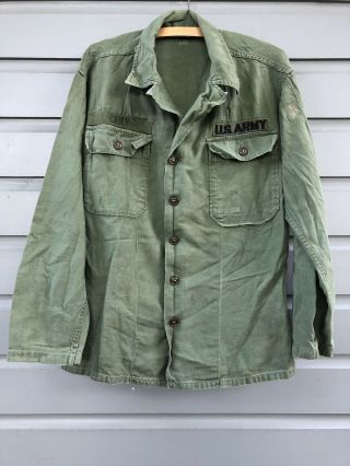 Vintage Vietnam War Green U.  S.  Army Men’s Combat Tropical Uniform Jacket Blouse