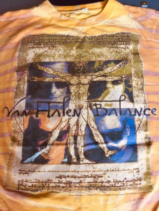 Rare Cool Vtg 1995 Van Halen Balance Tour Concert Tie Dye T Shirt