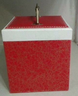 Vintage 45 Record Carrier Case Red White And Gold Web 2