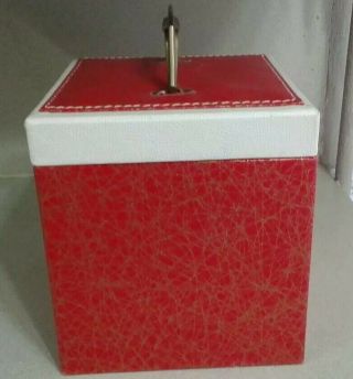 Vintage 45 Record Carrier Case Red White And Gold Web 4