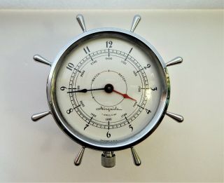 Vintage Airguide 7 Jewel 8 Day Marine Ship Clock