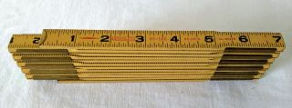 Vintage Stanley Folding Wooden Ruler Yardstick 35 - 106 Zig Zag Fold