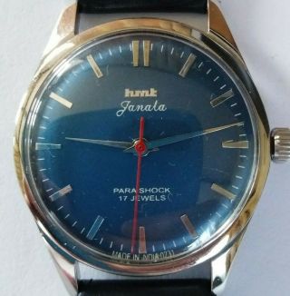 Classic Style Hmt Janata Indian Hand Winding Business Wristwatch.  17jewels
