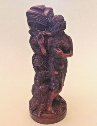 Vintage Marble Art Production Indian Pania Of The Reef Maori Goddess Totem Tiki
