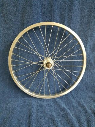 Vintage Bmx 20 " Gt Front Wheel Rim With Gt Hubs