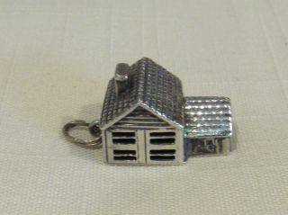 Vintage Danecraft Sterling Silver 925 3 - D House Cabin Cottage Bracelet Charm