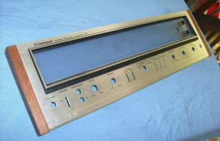 Vintage Pioneer Stereo Receiver Sx - 737 Faceplate Front W/ Glass