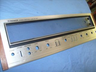 Vintage Pioneer Stereo Receiver SX - 737 Faceplate Front w/ glass 6