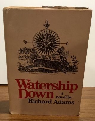 Watership Down Richard Adams 1st U.  S.  Ed,  3rd Printing Hbdj Macmillan,  Vintage