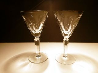 Vintage Waterford Crystal Sheila (1958 -) Set Of 2 Claret Wine Glasses 6 3/8 "