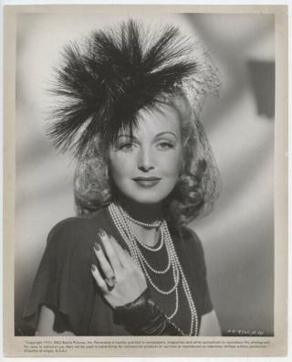 June Lang 1944 Vintage Hollywood Glamour Portrait Netty Veil