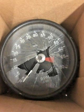 Vintage Smiths Tachometer Gauge 12 Cyl England Rvc 4011/00