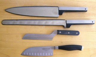 4 Vintage Chef Knives 2 Vernco 1 Dreizach Germany And 1 Calphalon German Steel