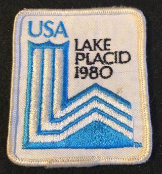 Lake Placid 1980 Usa Winter Olympics Vintage Skiing Ski Patch Souvenir Travel
