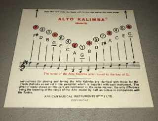 Vintage Hugh Tracey 15 Key Alto Kalimba Thumb Piano South Africa 1966 5