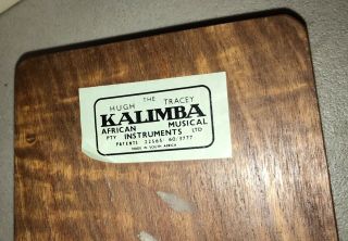 Vintage Hugh Tracey 15 Key Alto Kalimba Thumb Piano South Africa 1966 6