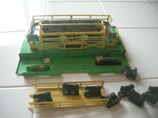 Vintage Lionel O Scale No.  3656 Metal Stockyard & 9 Rubber Cattle 3