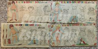 43 UNCUT NEWSPAPER PAPER DOLLS ' COLOR ' N CUT - OUT DOLL BY BETTY LANE ' 1973 5