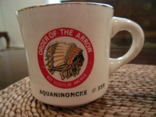 Vintage - Rare - Boy Scout of America Ceramic Mug Set of 7 3