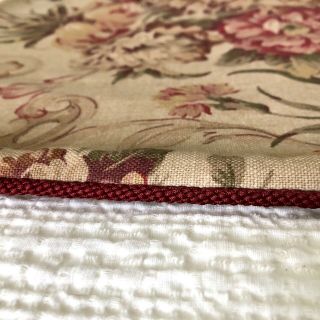 Vtg Ralph Lauren Guinevere Square Linen Decorative Pillow Case 23 Inch Floral 3