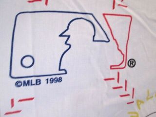 Vintage Mlb 1998 Twin Sheet Bed Sheet Baseball Teams
