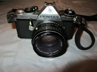 Vintage Pentax ME 35mm SLR camera with SMC PentaxM 1:2 50mm lens 2