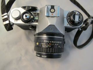 Vintage Pentax ME 35mm SLR camera with SMC PentaxM 1:2 50mm lens 3