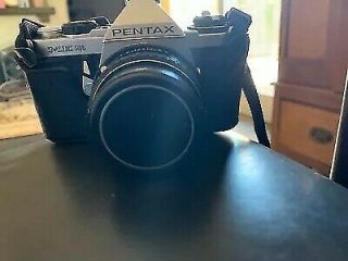 Vintage Film Camera Pentax Me Camera With Smc Pentax - M 1:2 50mm Lens