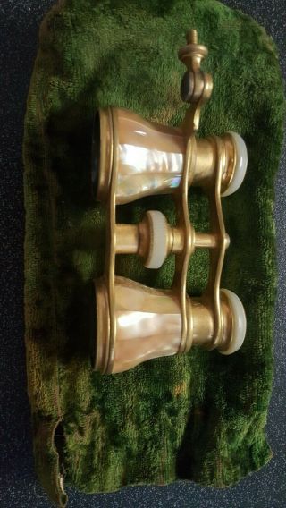 Vintage Iris Paris Mother Of Pearl Opera Glasses Without Case