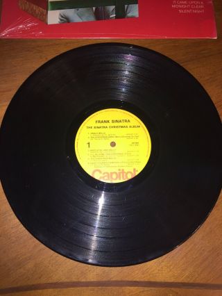 VINTAGE FRANK SINATRA CHRISTMAS LP RECORD ALBUM RARE YELLOW RED CAPITOL SM - 894 5
