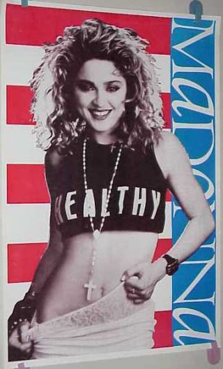 Vintage Madonna Healthy Red White & Blue Poster