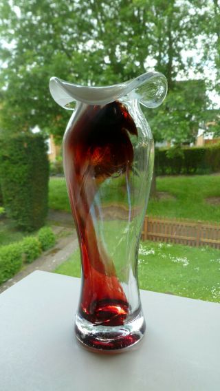 Vintage Slovenian Rogaska Art Glass Vase Labelled