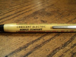 Vintage Autopoint Mechanical Pencil Crescent Electric Supply Co 1950 Calendar 2