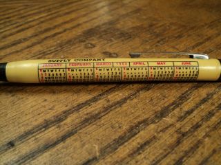 Vintage Autopoint Mechanical Pencil Crescent Electric Supply Co 1950 Calendar 3