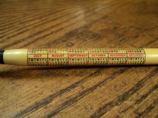 Vintage Autopoint Mechanical Pencil Crescent Electric Supply Co 1950 Calendar 4