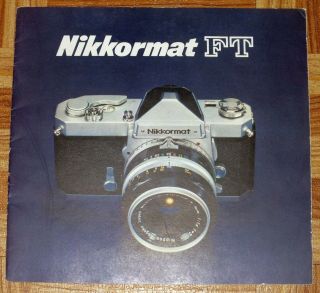 Vintage Nikkormat Ft Brochure Camera Japan Factory Rare Pamphlet 1959