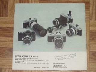 Vintage NIKKORMAT FT Brochure Camera Japan Factory RARE Pamphlet 1959 5