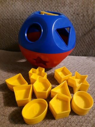 Vintage Tupperware Shape - O - Ball Sorter Complete With 10 Numbered Shapes