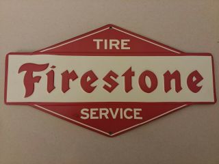 Firestone Tire Vintage Style Metal Sign.