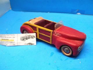 Vintage " Ace " Wood Models Car - Woodie Convertible - 1950 