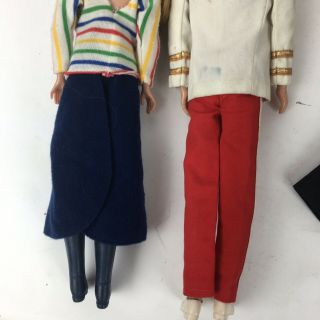 Vintage 60s Barbie and Ken Dolls couple with extra clothes 6