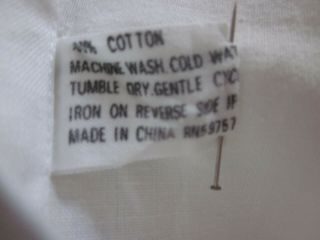 Vintage White Cotton Duvet Cover Battenburg Lace Inserts 87x70 inches 8