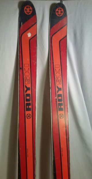 Rare Vintage Roy Skis Sint Soft Team Skis W/look Bindings 197 Cm